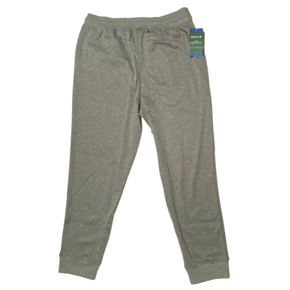 Orvis joggers, soft poly cotton pants, elastic / drawstring combo waist. New - Picture 3 of 15